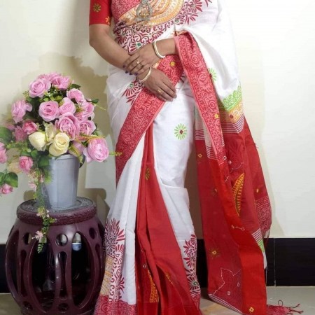 Dupian Silk Saree Block Printed DS-410
