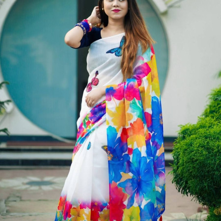 Premium Chanderi Silk Saree Code - 4319