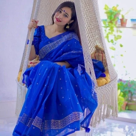 2020 -Halfsilk Saree with Blouse Pis