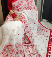Halfsilk Embroidery Saree Em-111